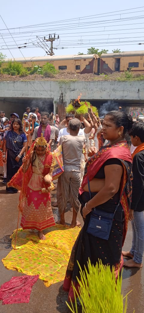 चूनाभटठी, रमनमंदिर में निकला चैत्र नवरात्रि का जंवारा कलश