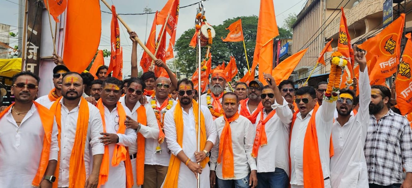 त्रिशुल यात्रा में राजधानी रायपुर के हजारों शिवसैनिक हुए शामिल