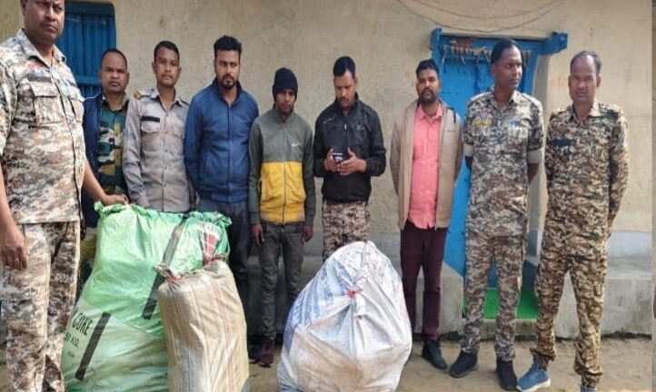 23 लाख का गांजा बरामद, बिहार का तस्कर लाल ट्रैक्टर सहित धराया