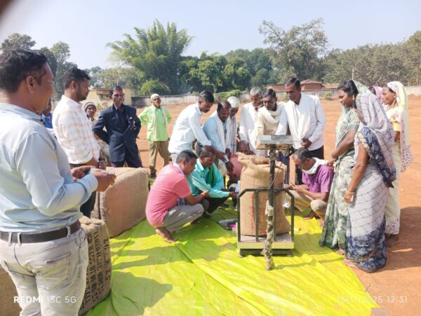 धान खरीदी केंद्र घुटकेल में पूजा-अर्चना के साथ शुभारंभ