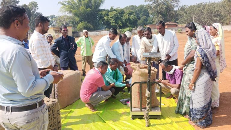 धान खरीदी केंद्र घुटकेल में पूजा-अर्चना के साथ शुभारंभ