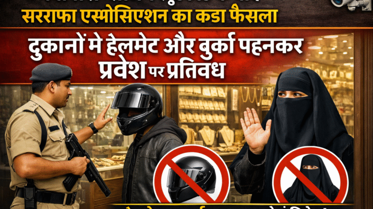 नवापारा-राजिम लूटकांड के बाद सर्राफा एसोसिएशन का कड़ा फैसला, दुकानों में हेलमेट और बुर्का पहनकर प्रवेश पर प्रतिबंध
